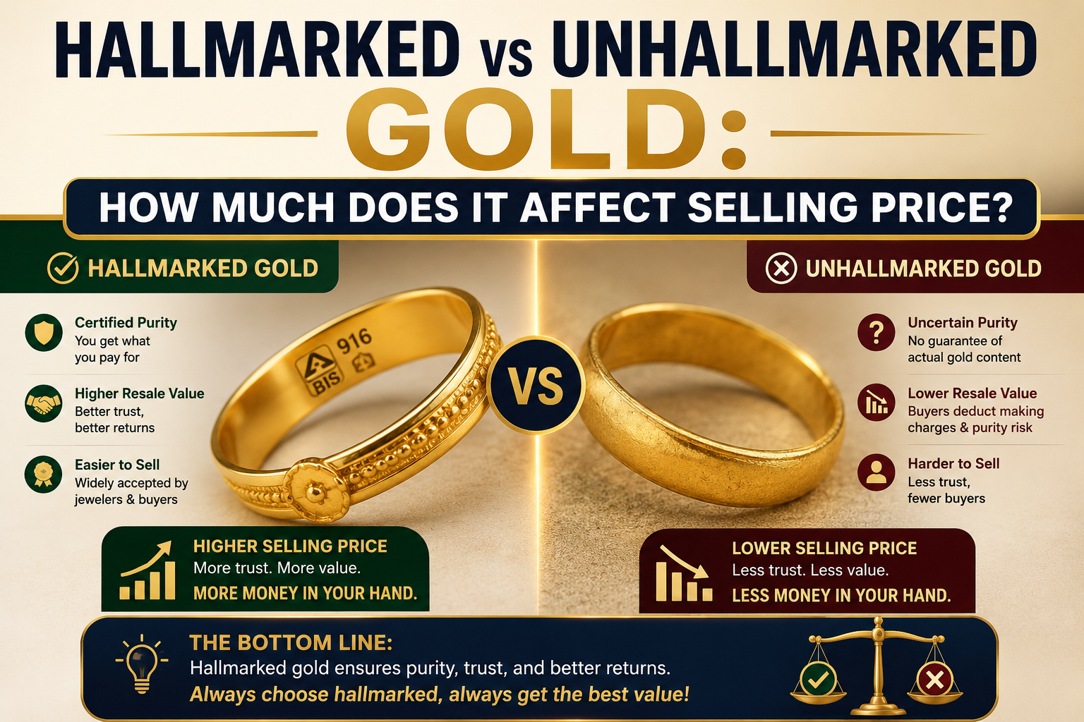 Hallmarked vs Unhalmarked Gold: How Much Does It Affect Selling Price?