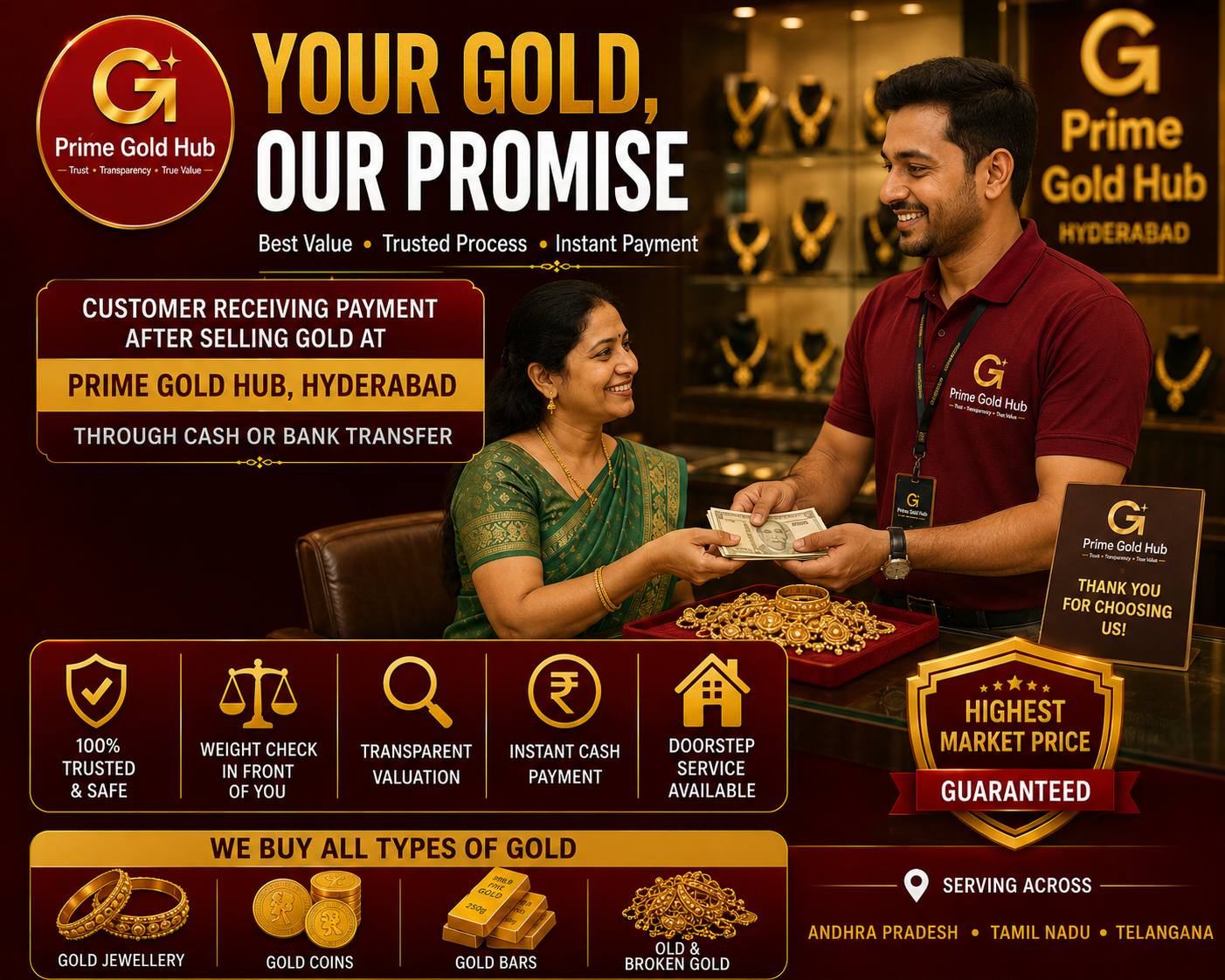 Cash Payments vs Bank Transfers in Gold Selling: A Complete Guide